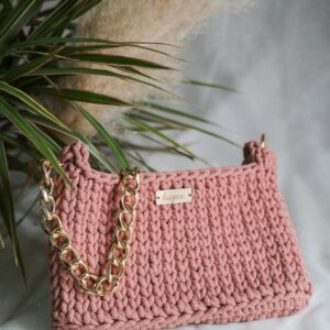 Heklana torbica Gloria u boji pudera