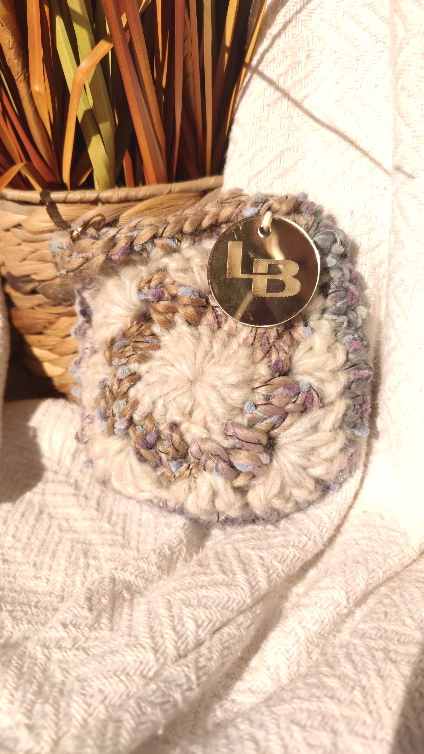 Heklana torba Tina s novčanikom u nježnim bojama - Slika 2