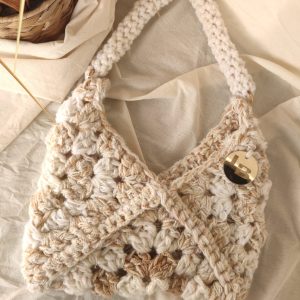 Heklana torba Barbara u bež tonovima