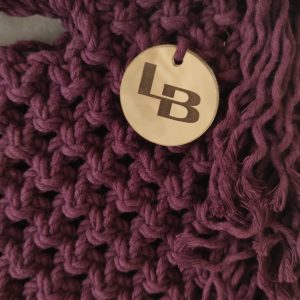 Makrame torba Mia u ljubičastoj boji