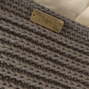 Heklana torbica Maja u sivoj nijansi