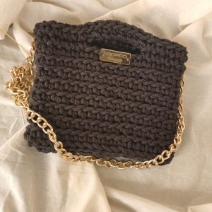 Maša Midi: heklana torba u boji espressa