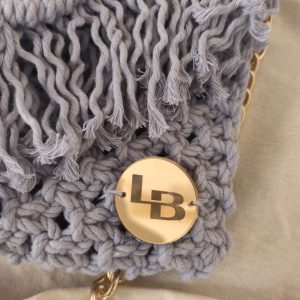 Makrame torba u pastelno plavoj boji