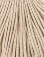Bobbiny špaga: 3mm single twist macrame cord - Warm Beige