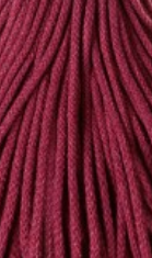 Bobbiny špaga za heklanje i pletenje: 3mm pletena braided - Wine Red