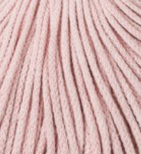 Bobbiny špaga za heklanje i pletenje: 3mm pletena braided - Pastel pink
